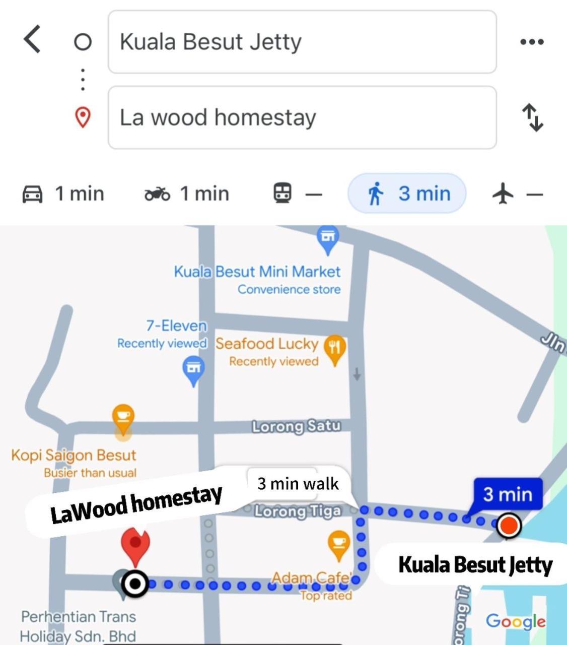 La Wood Homestay Kampung Kuala Besut Eksteriør bilde
